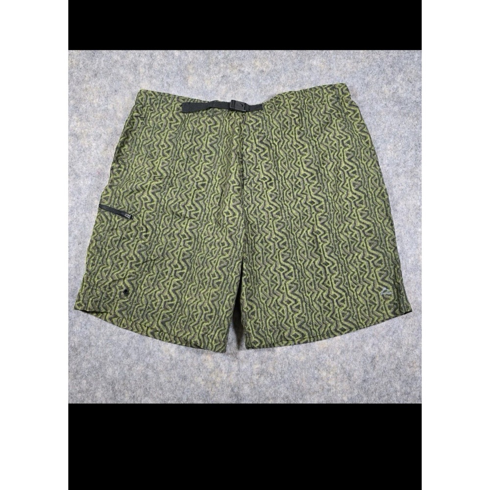 Alpine Design Men's Swim Trunks Board Shorts‎ Size XXL Brief Liner Green Geo
